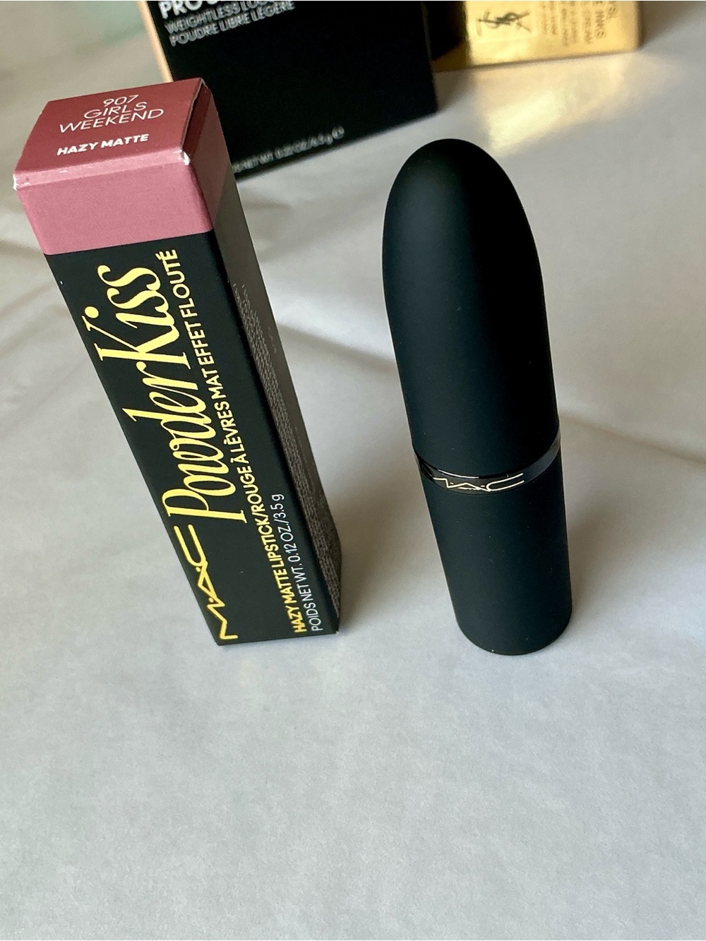 MAC Powder Kiss Hazy Matte Lipstick 907 Girl’s Weekend VIRAL SHADE NIB - Picture 5 of 5
